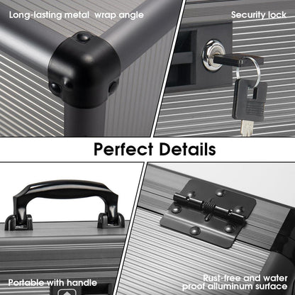Abschließbare Medizinschrankbox mit Schlüssel – Schwarz
