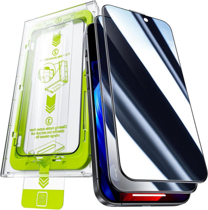 WSKEN Panzerglas Privacy Displayschutzfolie iPhone 16 Plus 15Plus 2