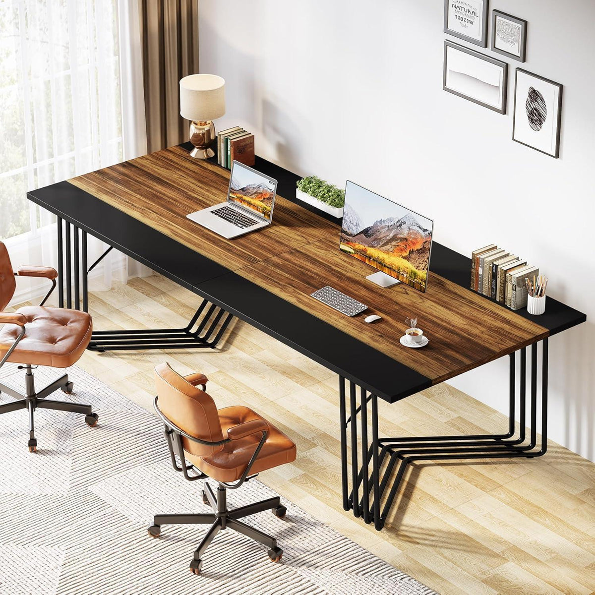 200cm Konferenztisch für 8-10 Personen – Rustikales Home Office