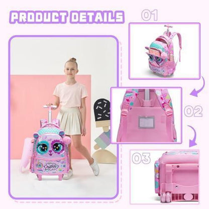 Schulranzen Trolley Mädchen 3tlg. Set mit Rollen