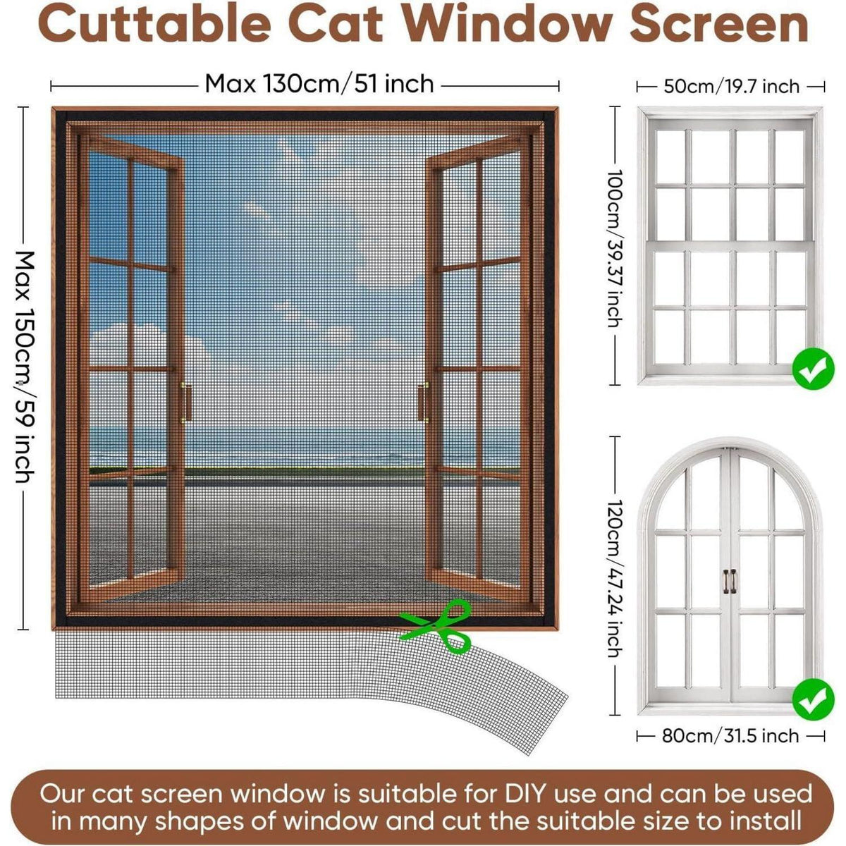 Katzenfenznetz Einstellbar mit Klebeband – DIY Balkon Schutzgitter