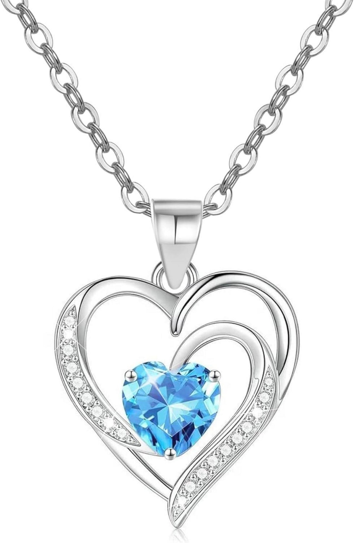 EXGOX Herz Damen Halskette 925 Silber Herz