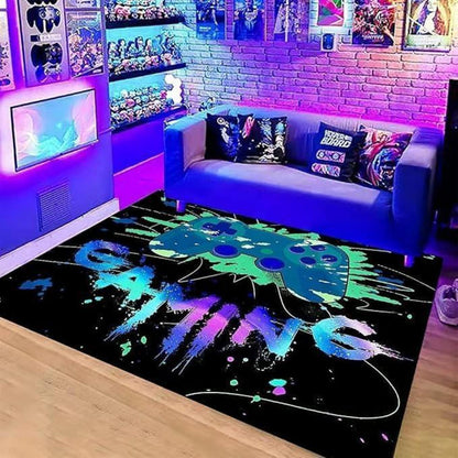 3D Gaming Teppich 160x200 cm - Rutschfest & Waschbar