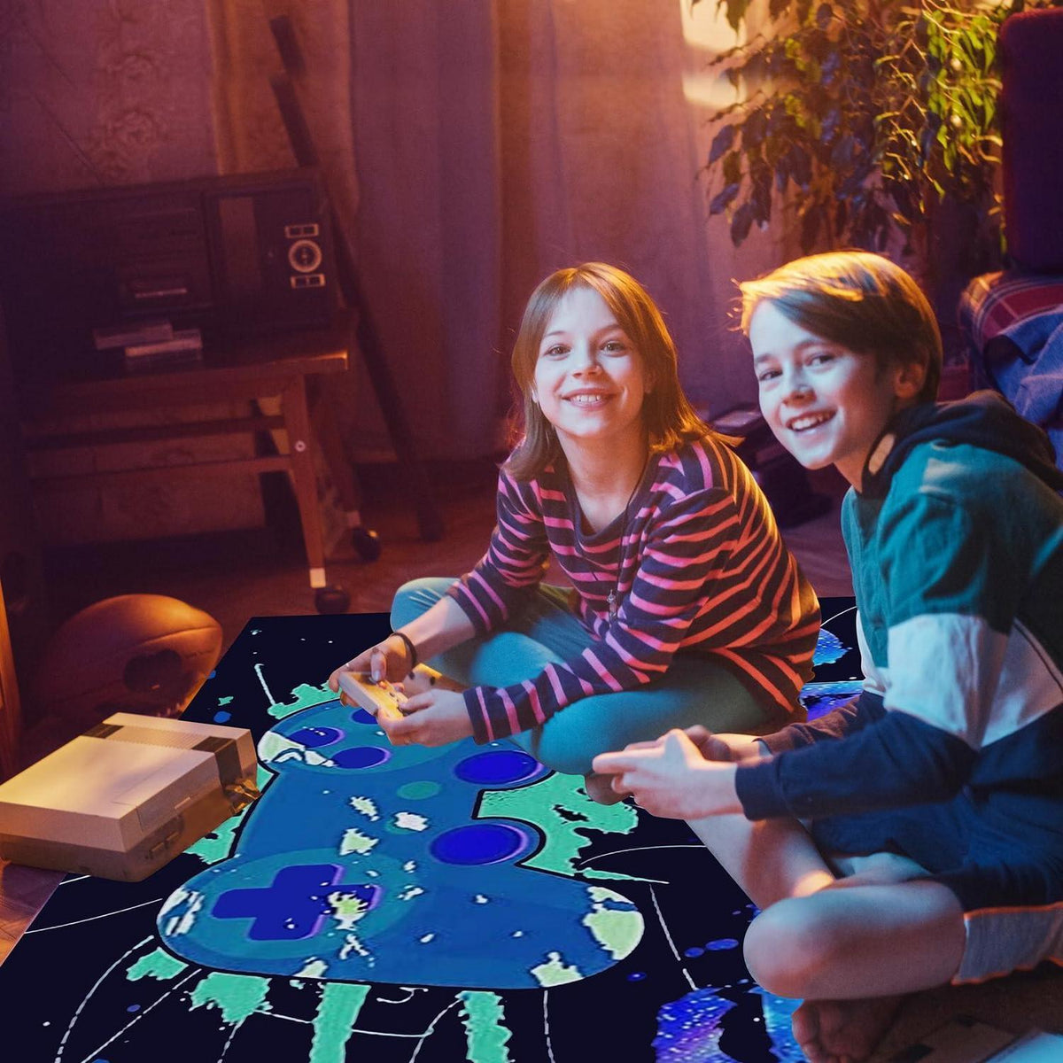 3D Gaming Teppich 160x200 cm - Rutschfest & Waschbar