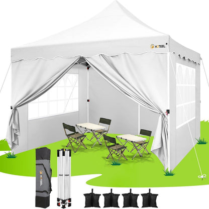 3x3m Faltpavillon wasserdicht mit Seitenwänden & Sandsäcken