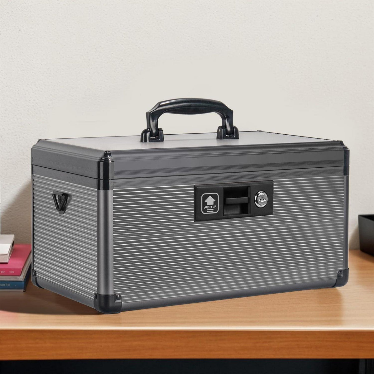 Medizin-Schlossbox aus Aluminium – Sicherer Aufbewahrungsort Schwarz