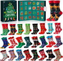 Socken Adventskalender mit 24 Weihnachtsmotiven - 2024
