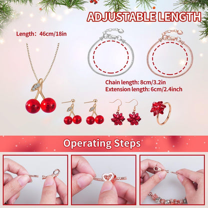 Adventskalender Schmuck Rot 2026 Mädchen Frauen