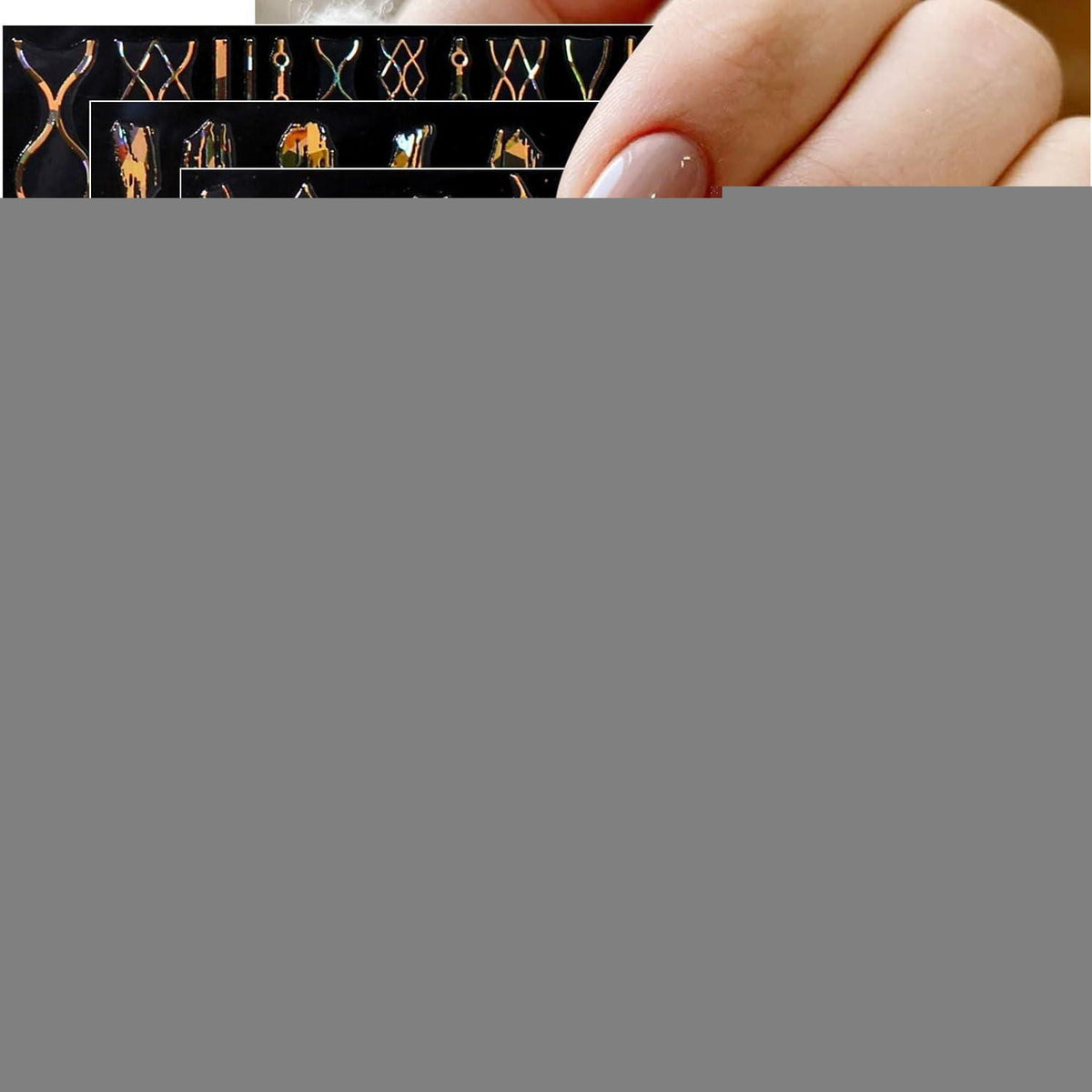 Marmor Nagelsticker Gold 9 Blatt - Nail Art Aufkleber