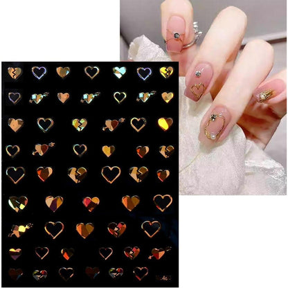 Marmor Nagelsticker Gold 9 Blatt - Nail Art Aufkleber
