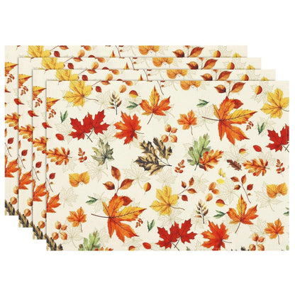 Platzset 4er Set Ahornblatt Herbst Tischsets