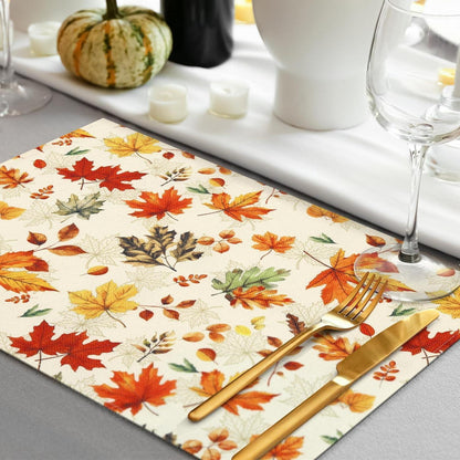 Platzset 4er Set Ahornblatt Herbst Tischsets