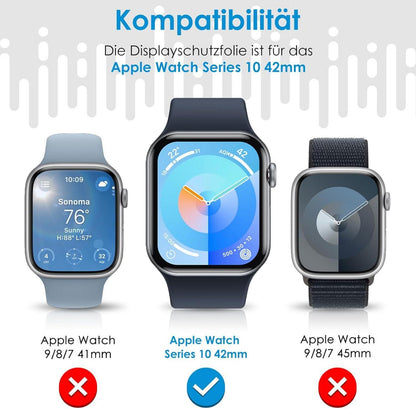 UniqueMe Apple Watch Series 10 42mm Schutzfolie 8er Pack