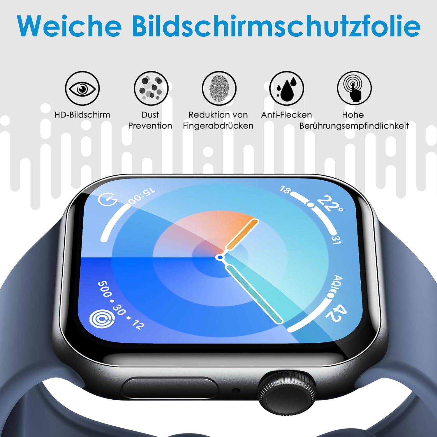 Schutzfolie Apple Watch Series 10 42mm - 8 Stück Transparent