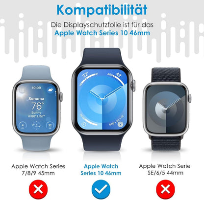 Apple Watch Series 10 46mm Schutzfolie 8 Stück Transparent