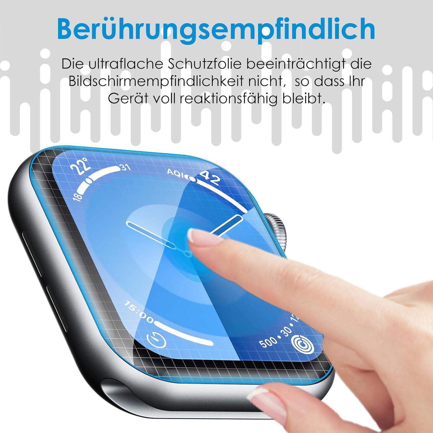 Apple Watch Series 10 46 mm Schutzfolie - 8er Pack, Flexibles TPU, HD