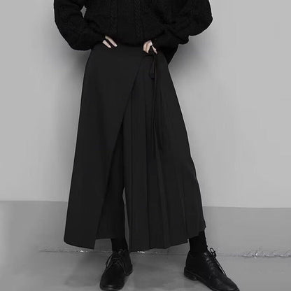 Asymmetrischer Short Rock mit Hose – Gothic Skirt Skort Damen