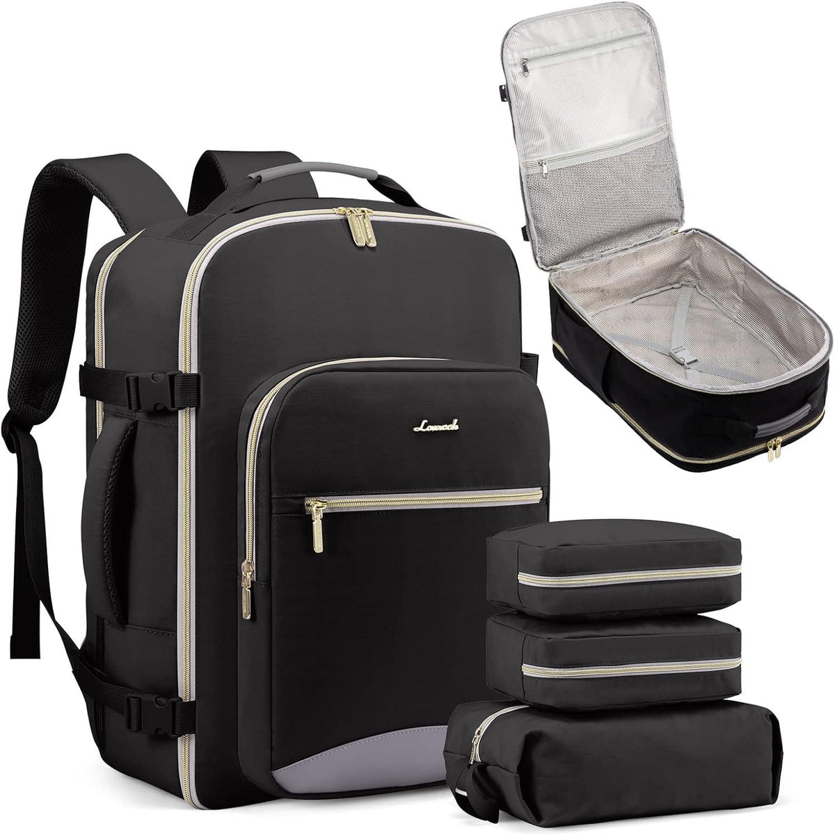 Handgepäck Rucksack 40L: Großer Reiserucksack mit Laptopfach