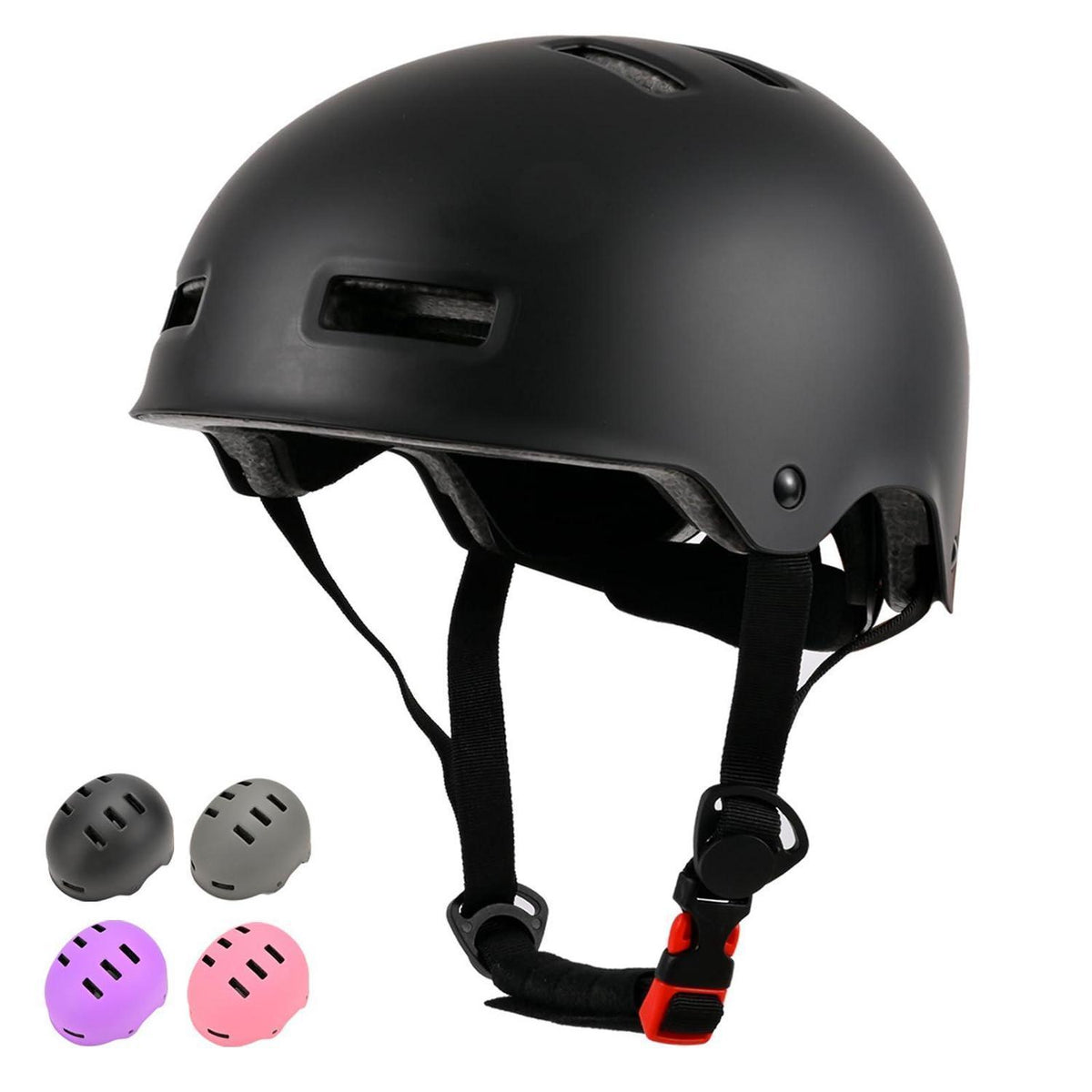 Verstellbarer Fahrradhelm für Kinder & Erwachsene – Multi-Sport Helm Schwarz