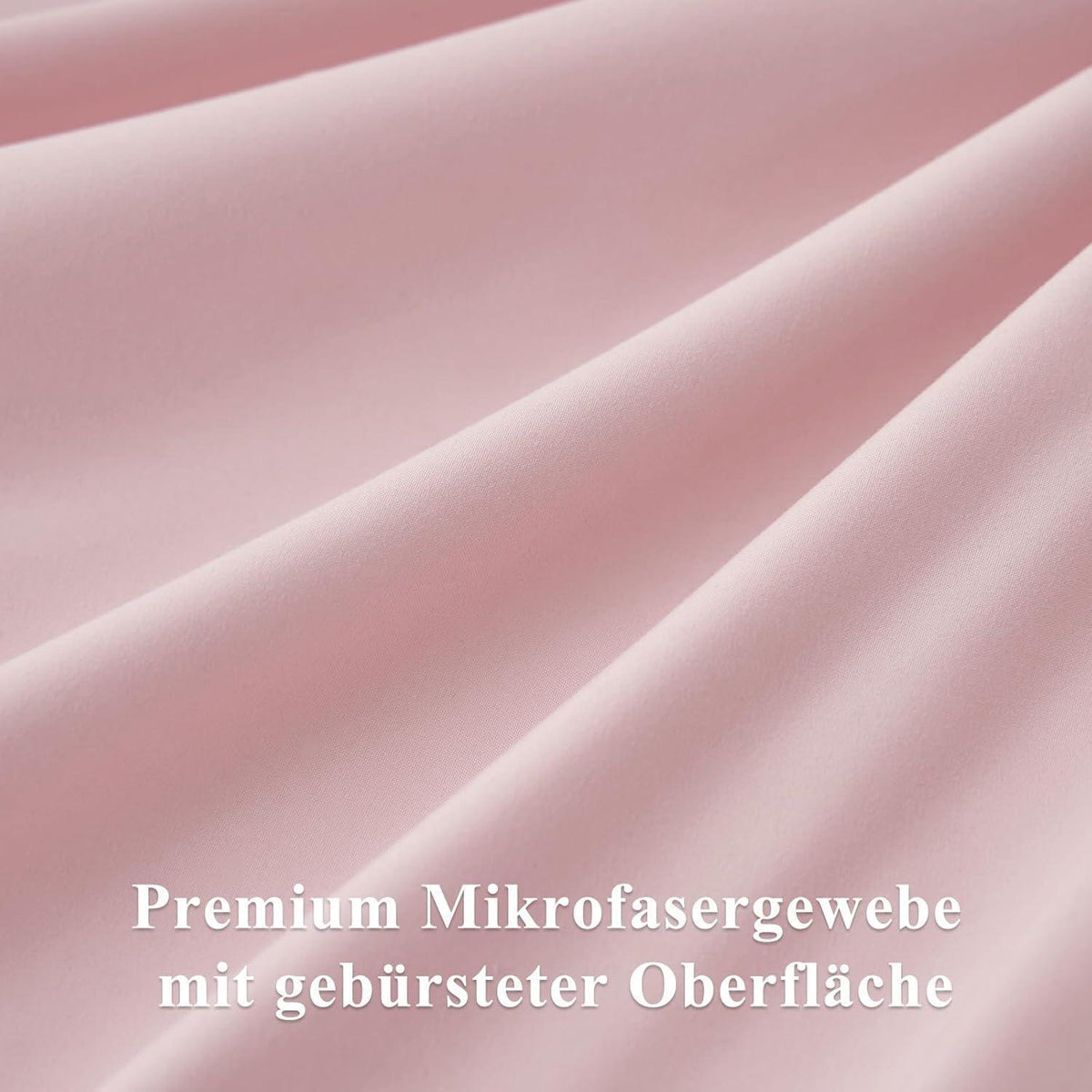 Bettwäsche-Set 220x240cm 3-teilig Mikrofaser Rosa