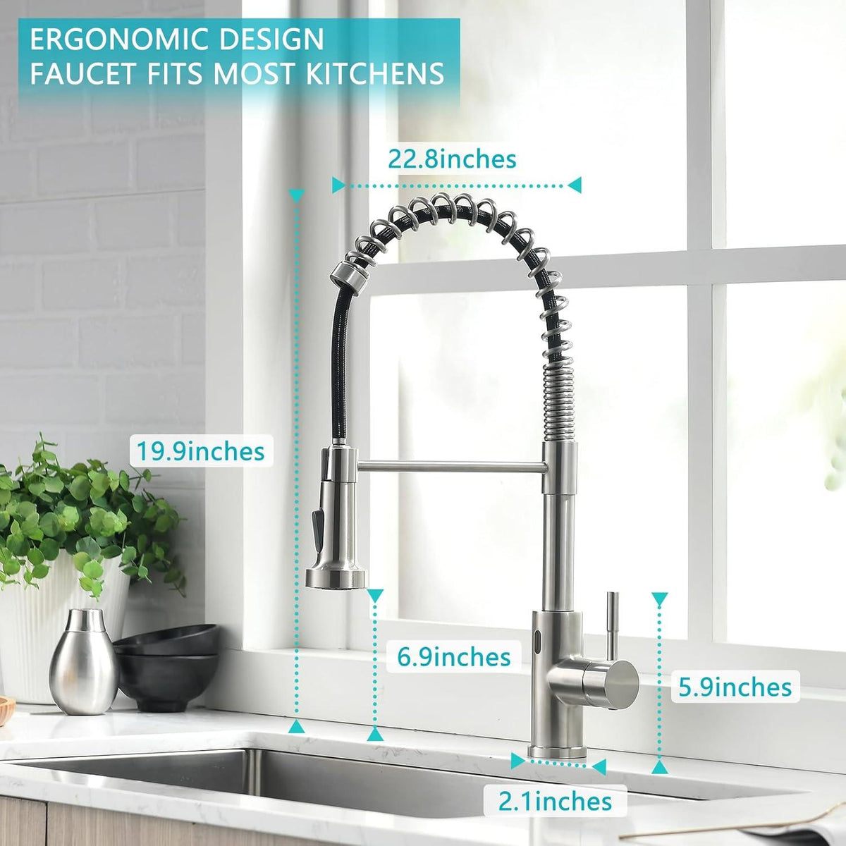 Infrarot Sensor Wasserhahn Küche mit Ausziehbarer Brause