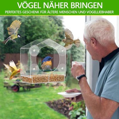 Vogelhaus Fensterscheibe Groß Transparent Saugnapf Landungshilfe