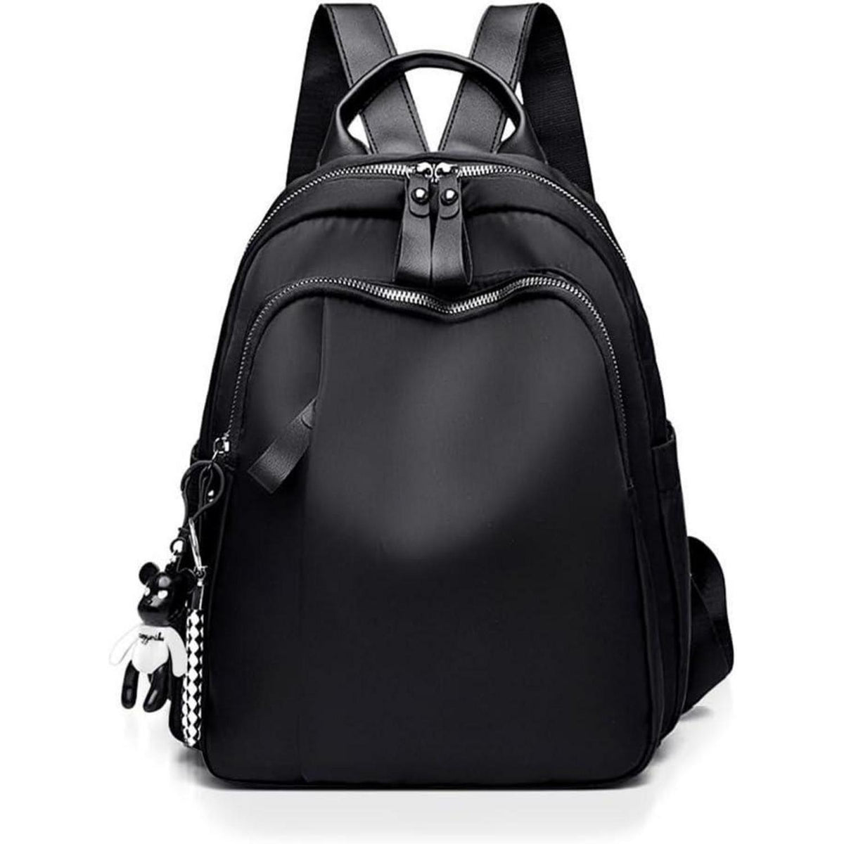Damen Rucksack Klein Wasserdicht Nylon Reise Daypack Schwarz