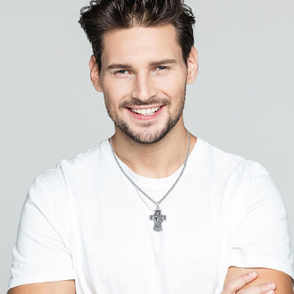 925 Sterlingsilber Halskette Erzengel Michael Schutzanhänger Herren