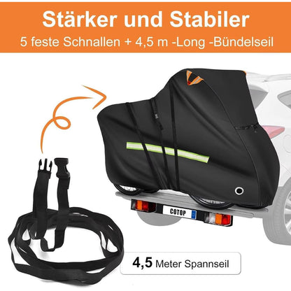 Wasserdichte Fahrradabdeckung 200x80x110cm mit Diebstahlschutz