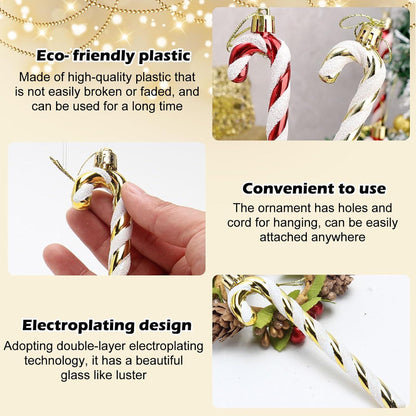 Weihnachten Zuckerstange Ornamente Set 24 Stück Christbaumschmuck