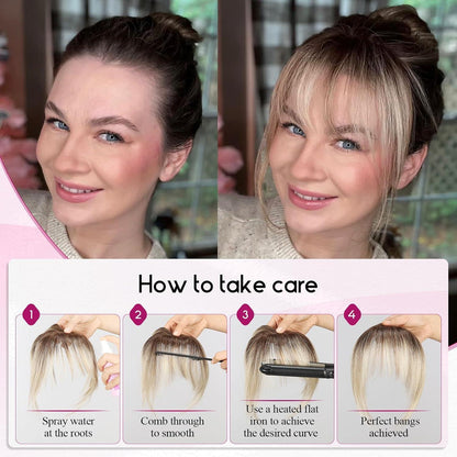 Echthaar Pony Clip-In Natur Braun 11cm 360° Deckhaar