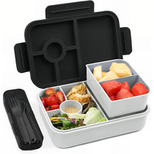 Bento Box Kinder 1300ML Auslaufsicher mit 5 Fächern Schwarz