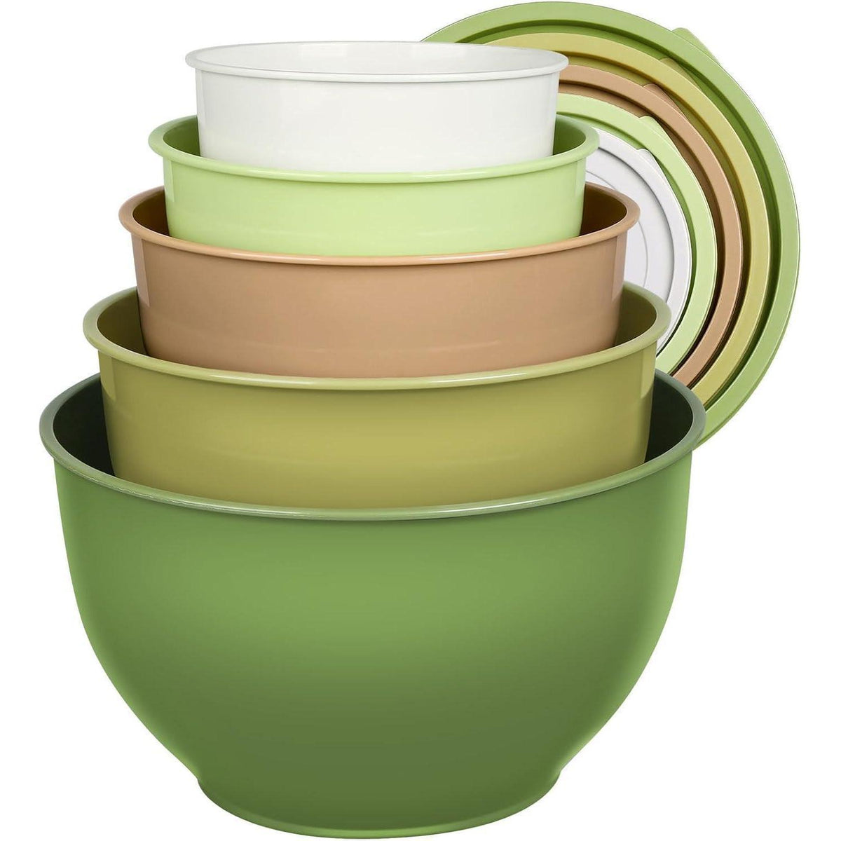 Greentainer Rührschüsseln Set mit Deckel – Stapelbar & BPA-frei