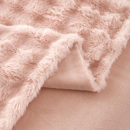 Plüsch Bettwäsche Set Rosa 155x220 cm – Warm & Kuschelig