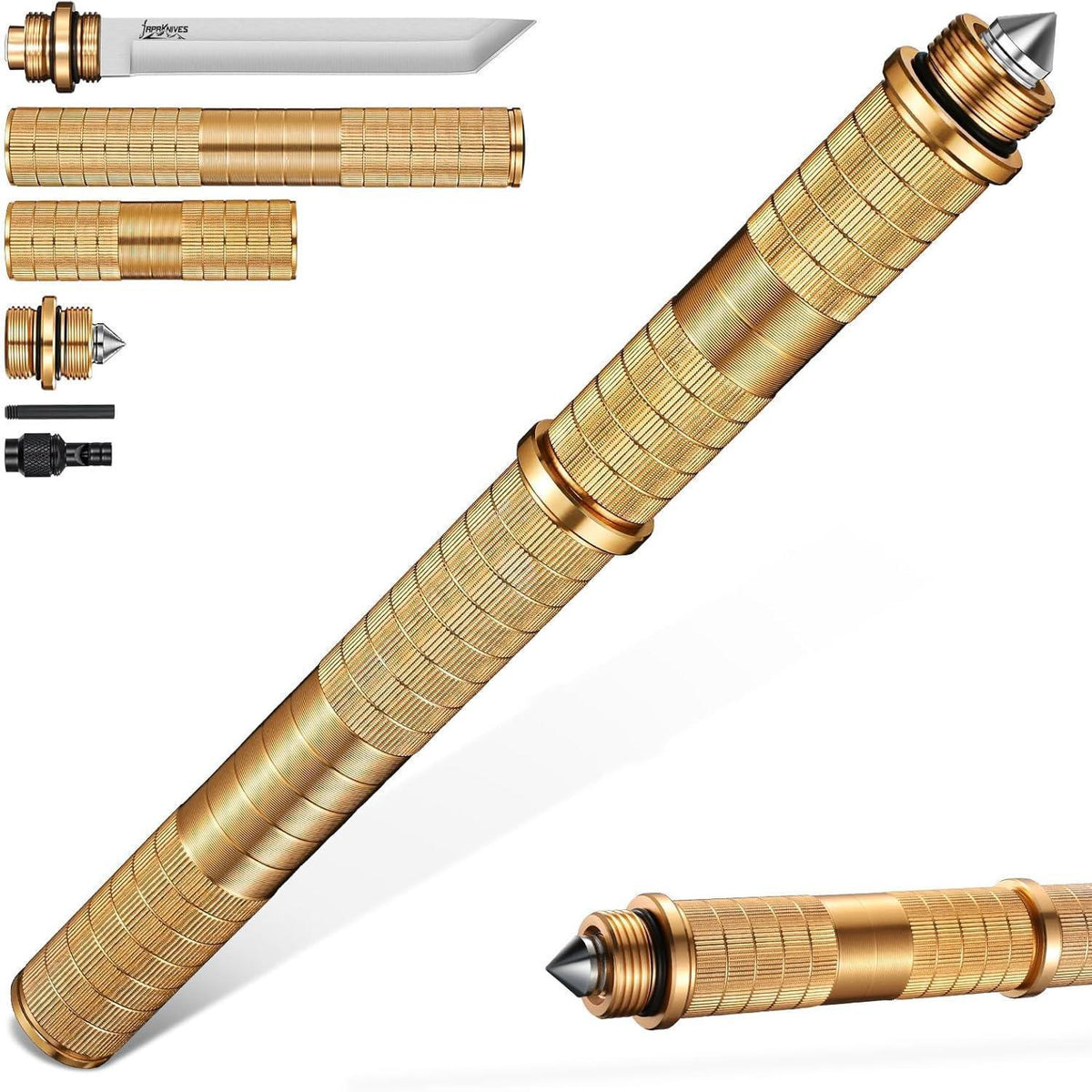 5-in-1 Survival Messer mit Tanto Klinge & Pfeife