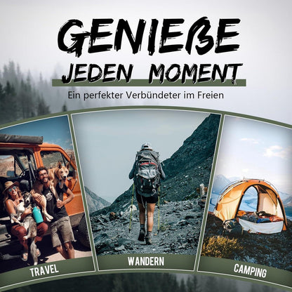 5-in-1 Survival Messer mit Tanto Klinge & Pfeife