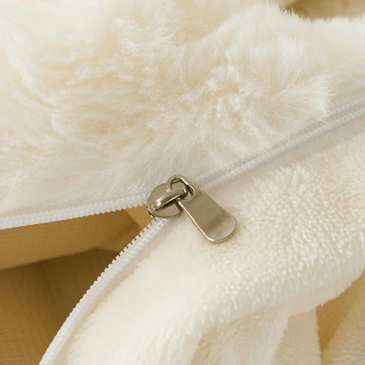Plüsch Bettwäsche 135x200 - Warm & Kuschelig Creme Weiß