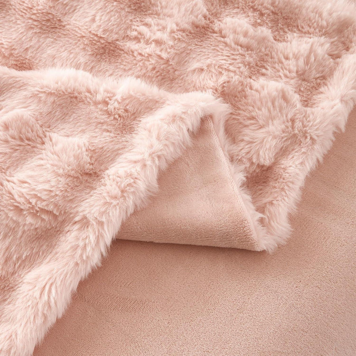 Plüsch Bettwäsche Set Rosa 200x220 cm - Winterwarm & Kuschelig