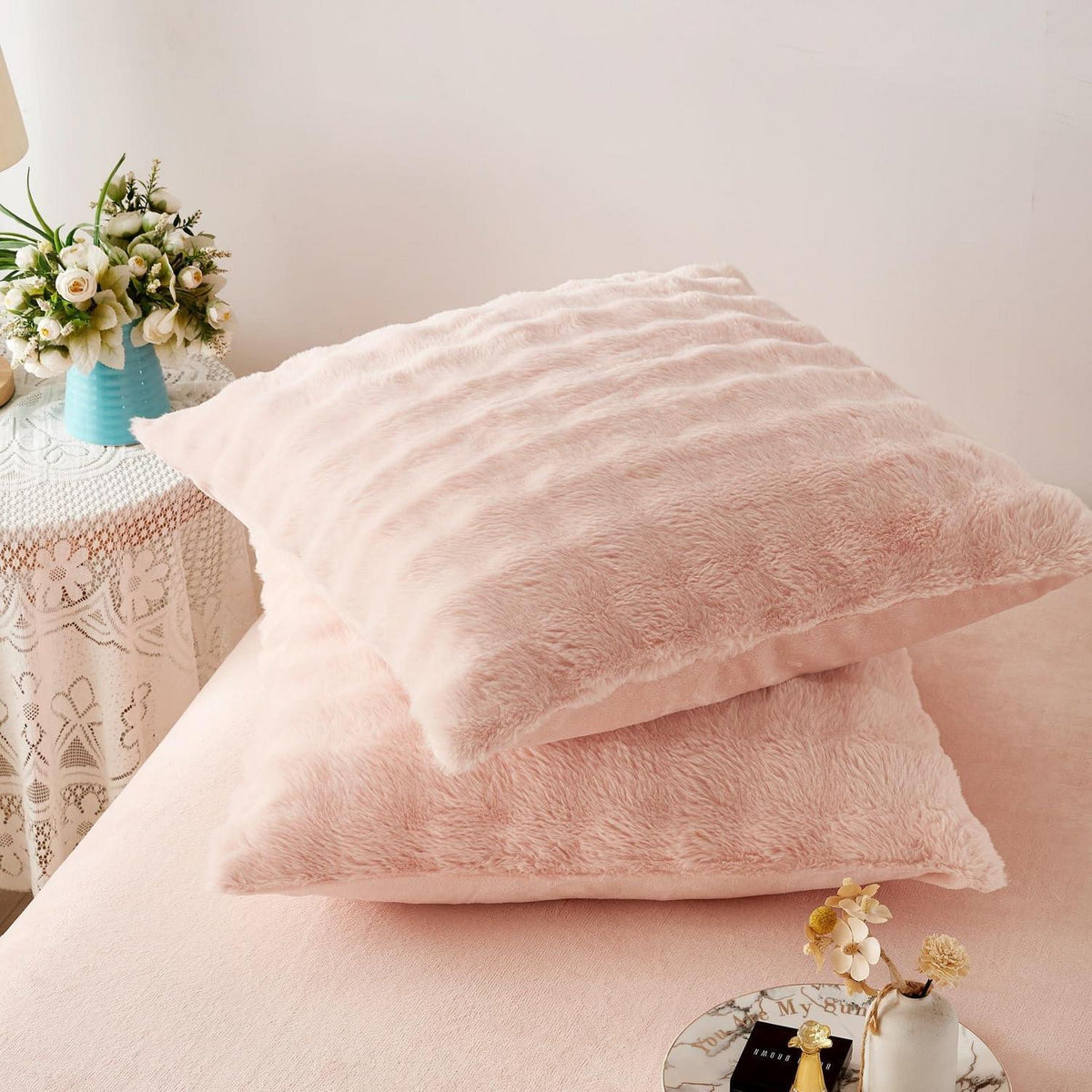 Plüsch Bettwäsche 135x200 Rosa – Winterwarm & Kuschelig