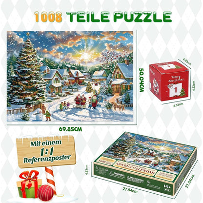 Adventskalender 2026 Puzzle Exit Weihnachten 1008 Teile für