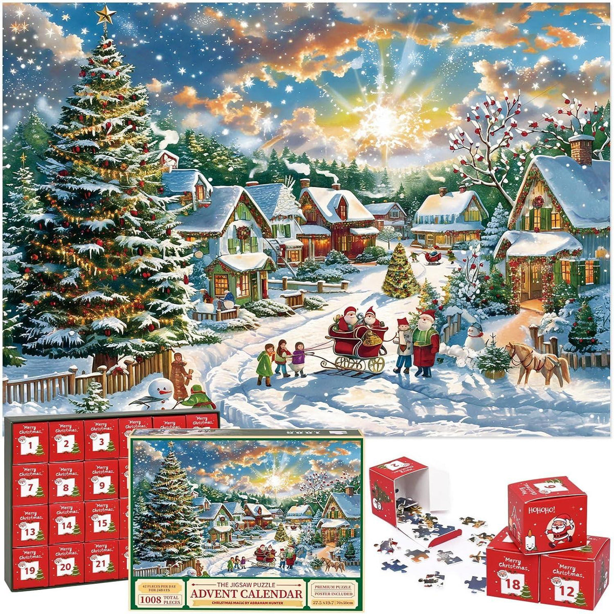 Adventskalender Puzzle Exit Weihnachten 2024 1008 Teile Kinder