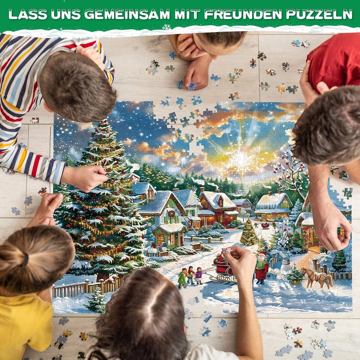 Adventskalender Puzzle 1008 Teile Exit Weihnachten Jigsaw Schneeszene