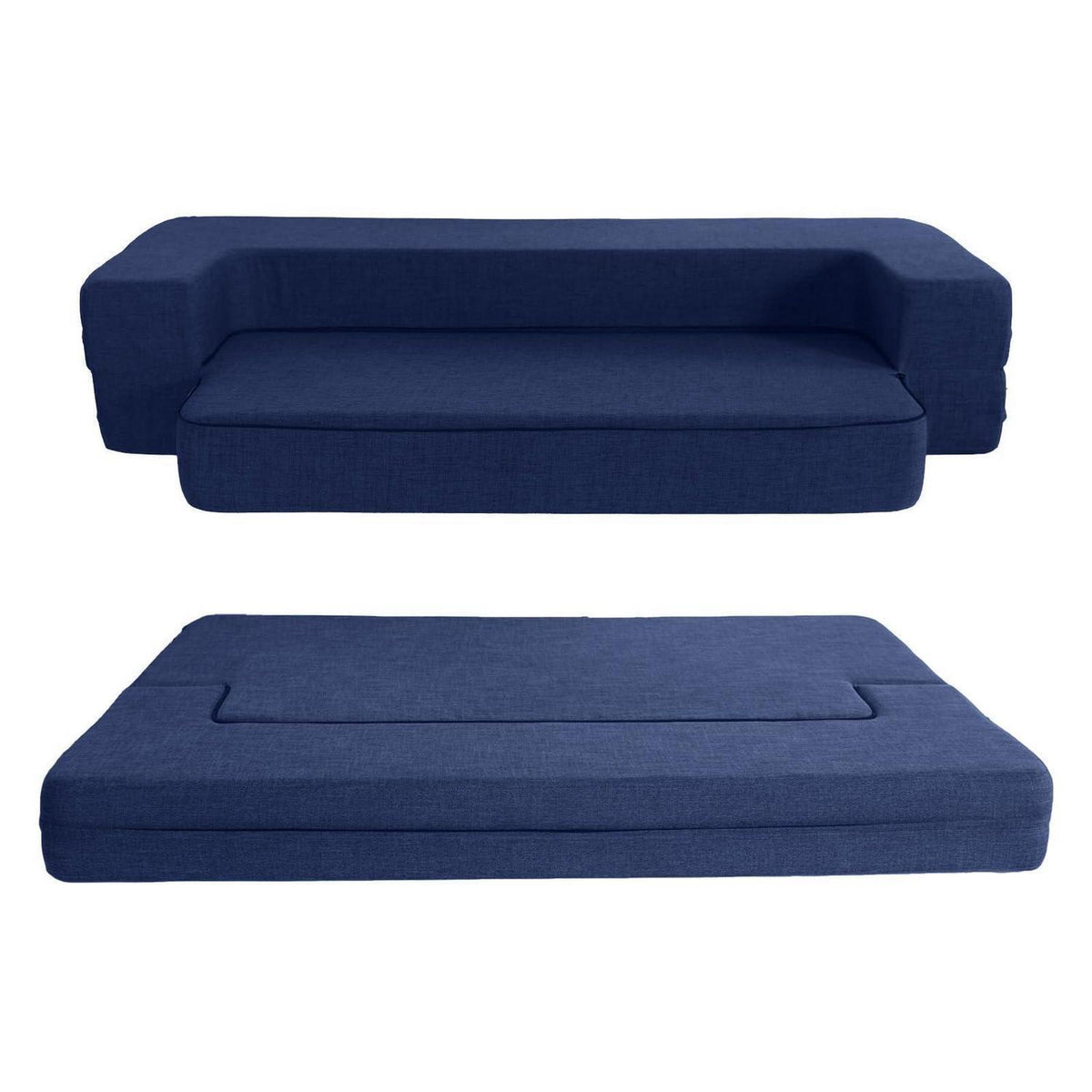 Faltbares Schlafsofa mit Memory-Schaum – Dunkelblau Full