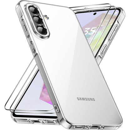 Transparente Handyhülle mit 2x Panzerglas für Samsung Galaxy A36