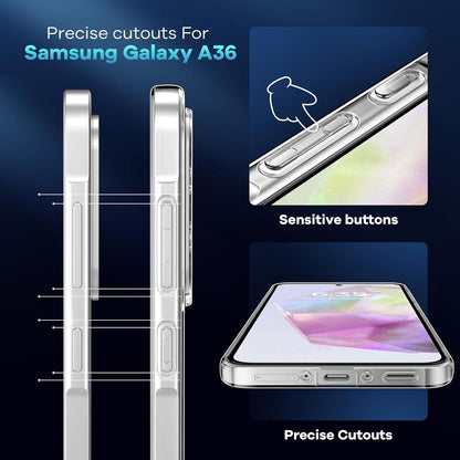Transparente Handyhülle mit 2x Panzerglas für Samsung Galaxy A36