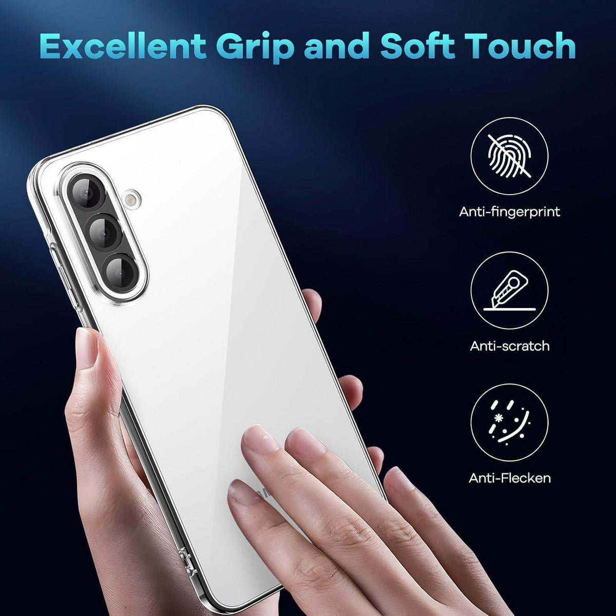 Transparente Handyhülle mit 2x Panzerglas für Samsung Galaxy A36