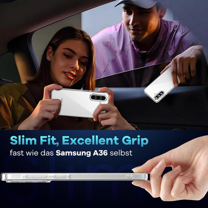 Transparente Handyhülle mit 2x Panzerglas für Samsung Galaxy A36