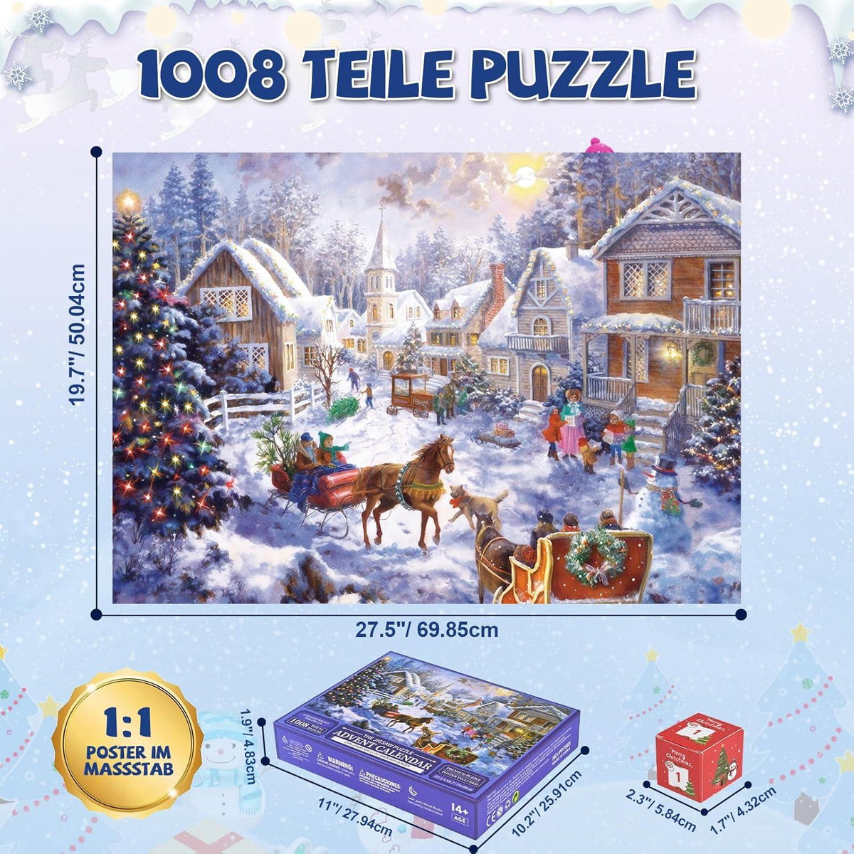 Adventskalender Puzzle Exit Weihnachten 1008 Teile für