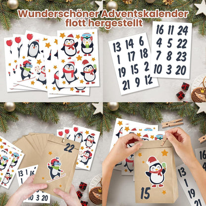 Adventskalender 2026 Waldtiere Tüten groß DIY Kinder