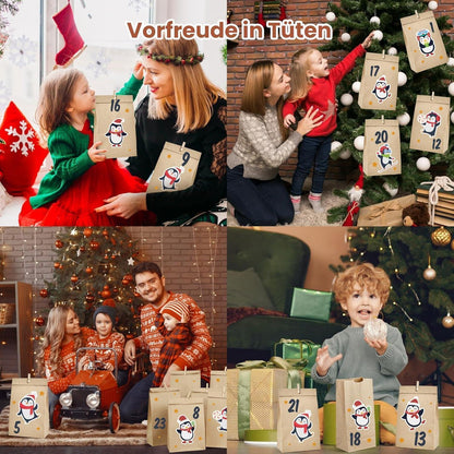 Adventskalender 2026 Waldtiere Tüten groß DIY Kinder